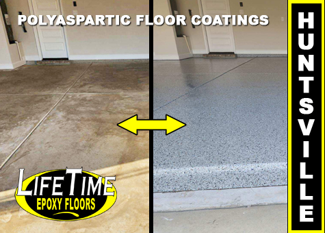 Huntsville, AL polyaspartic floor coatings installer